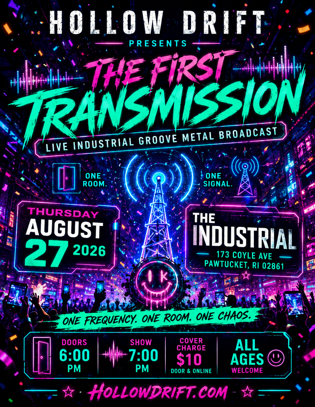 Hollow Drift Presents The First Transmission Event Flyer